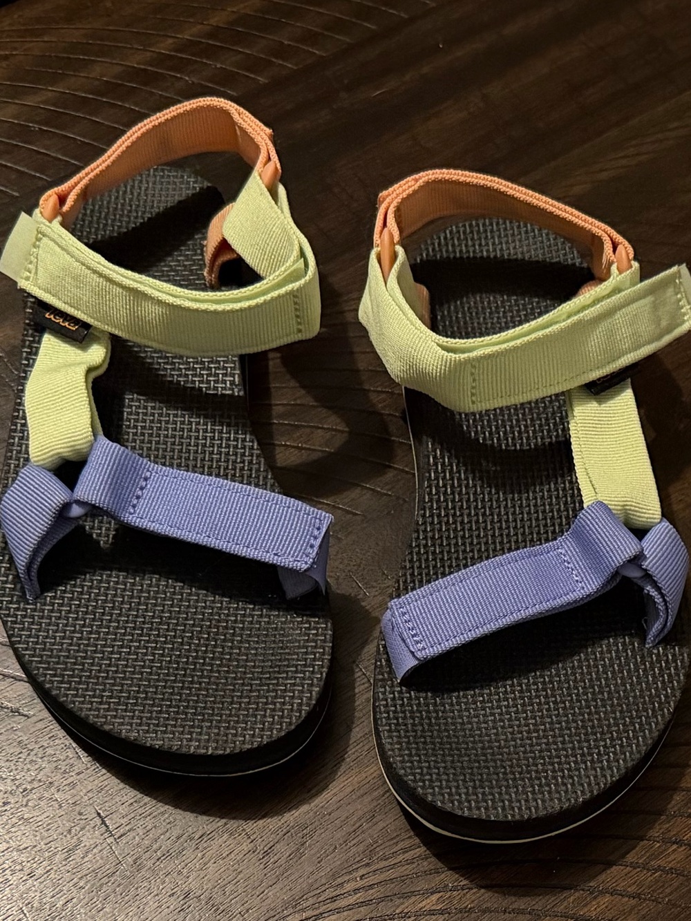 Teva Women’s Pastel Yellow Lavender Peach Strap Sandals